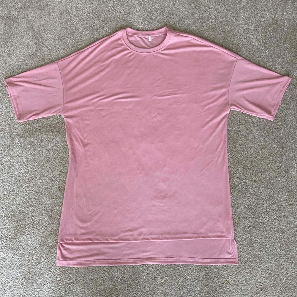 Loungewear Pink Oversized T-Shirt and Shorts Set Homewear Casual home clothes - Picture 2 of 5